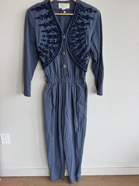 Vintage Risky # Beaded Jumpsuit
